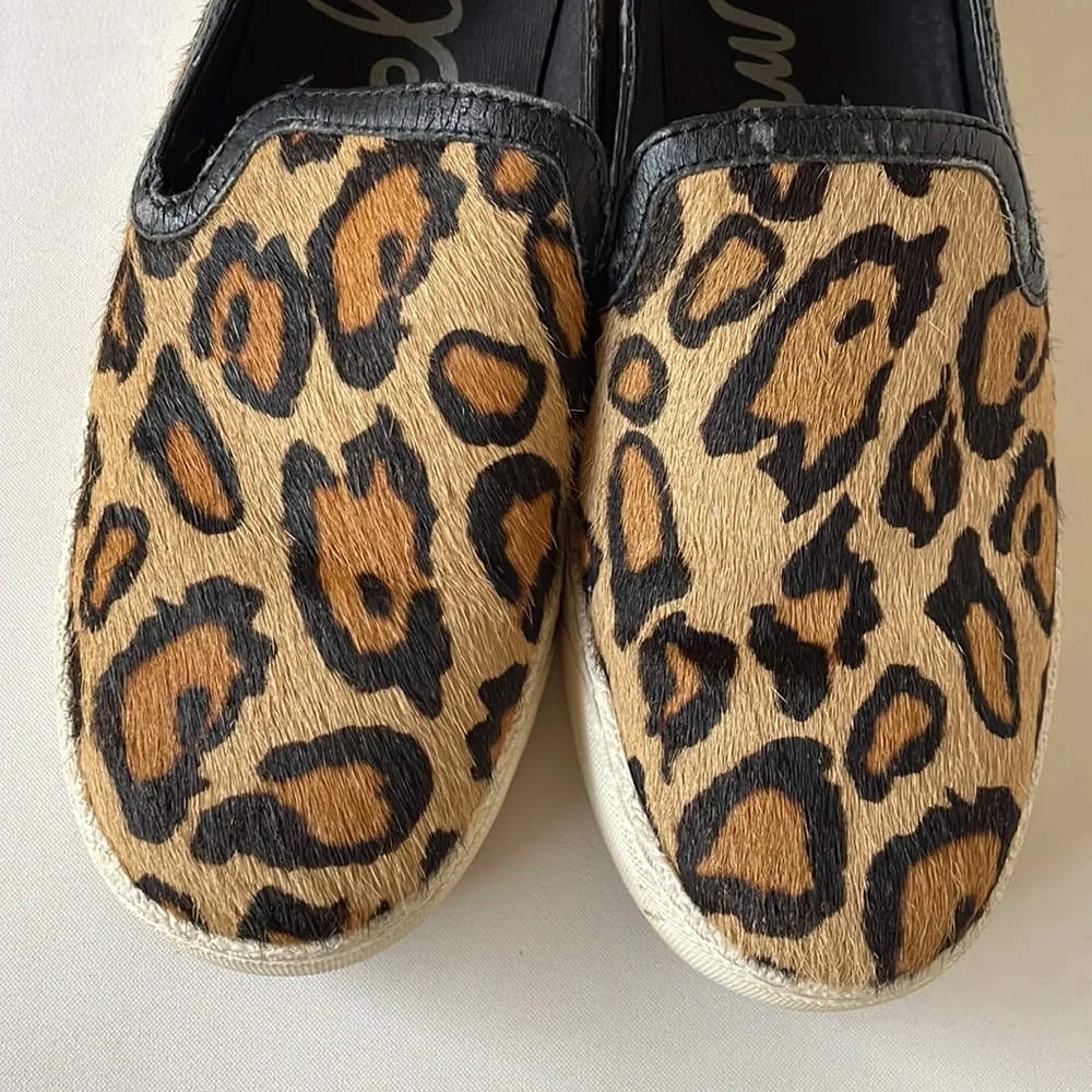 Sam Edelman Leopard Calf Hair Slip-ons